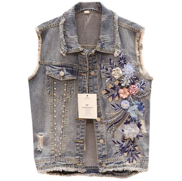 denim vest women korean beads flower hole denim vest vests girls students sleeveless jacket slim waistcoat r2053, Black;white
denim vest women korean beads flower hole denim vest vests girls students sleeveless jacket slim waistcoat r2053, Black;white