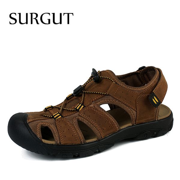 surgut brand new fashion summer beach sandals men soft breathable genuine leather men's sandal man causal shoes big size 38~47 t200420, Black
surgut brand new fashion summer beach sandals men soft breathable genuine leather men's sandal man causal shoes big size 38~47 t200420, Black