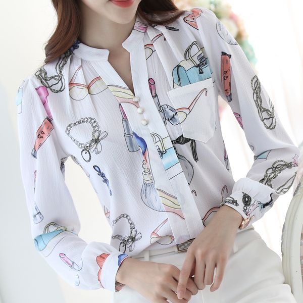 womens clothing chiffon blouses new fashion spring plus size women shirt slim female long sleeved chiffon blouse 884a 30, White
womens clothing chiffon blouses new fashion spring plus size women shirt slim female long sleeved chiffon blouse 884a 30, White