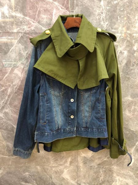 classic coat women autumn new women patchwork denim jacket coat 3 color tutu, Black;brown
classic coat women autumn new women patchwork denim jacket coat 3 color tutu, Black;brown