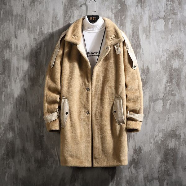 new style for men in winter fashionable solid color medium long plush overcoat 2019 support wholesale dropshipping, Tan;black
new style for men in winter fashionable solid color medium long plush overcoat 2019 support wholesale dropshipping, Tan;black