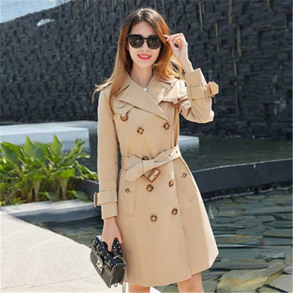 women's trench coats 2021 springtime double breasted mid-long coat women khaki slim belt cloak windproof waterproof lr151, Tan;black
women's trench coats 2021 springtime double breasted mid-long coat women khaki slim belt cloak windproof waterproof lr151, Tan;black