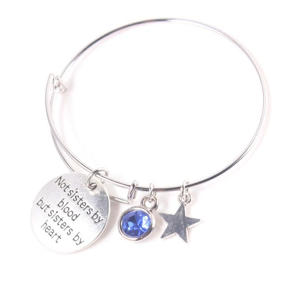 12 months birthstone pendant bracelets engraved not sisters by blood but sisters by heart gifts for friends best, Black
12 months birthstone pendant bracelets engraved not sisters by blood but sisters by heart gifts for friends best, Black
