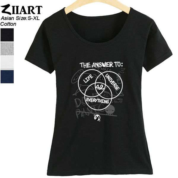 42 don't panic woman short sleeve t shirt marvin number answer to life universe everything dolphin whale cotton girl ziiart, White
42 don't panic woman short sleeve t shirt marvin number answer to life universe everything dolphin whale cotton girl ziiart, White