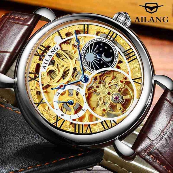 new luxury mechanical automatic watches men 50m waterproof stainless steel business watch leather strap watch relogio masculino, Slivery;brown 
new luxury mechanical automatic watches men 50m waterproof stainless steel business watch leather strap watch relogio masculino, Slivery;brown
