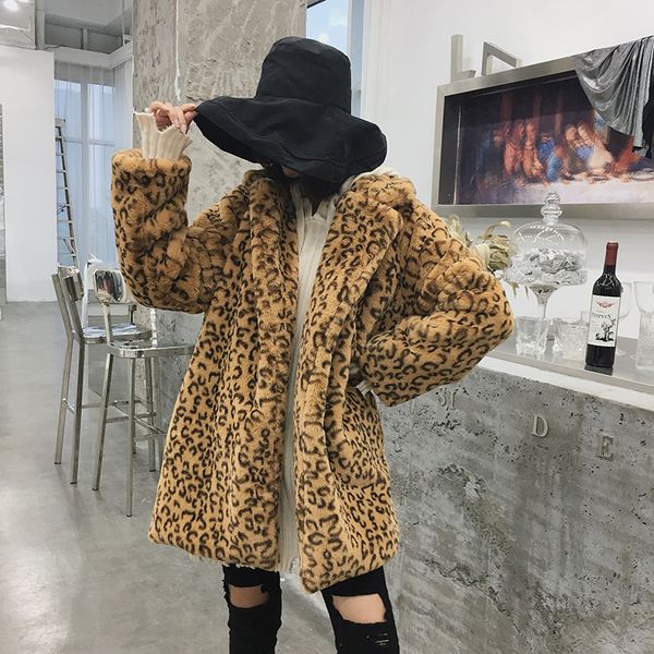 women winter new thick warm leopard long faux fur jacket female fashion turn down collar parka casual plus size outerwear z604, Black
women winter new thick warm leopard long faux fur jacket female fashion turn down collar parka casual plus size outerwear z604, Black