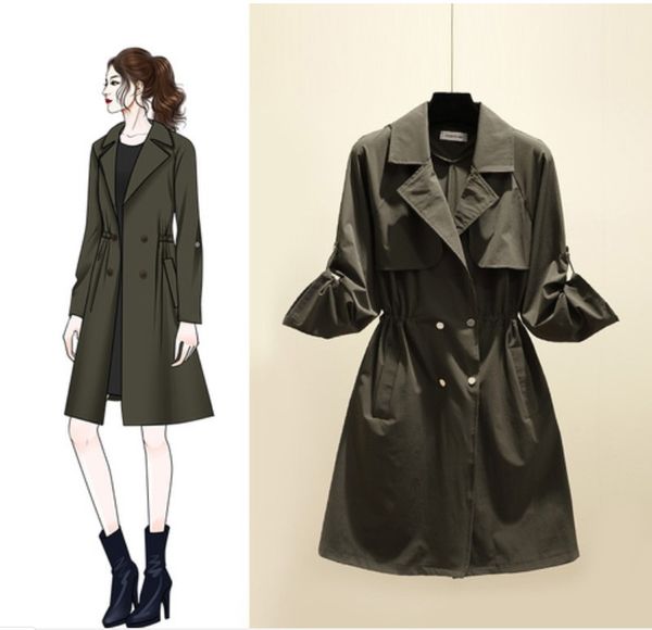 trench coat for women double breasted slim fit long spring coat casaco feminino abrigos mujer autumn outerwear, Tan;black
trench coat for women double breasted slim fit long spring coat casaco feminino abrigos mujer autumn outerwear, Tan;black