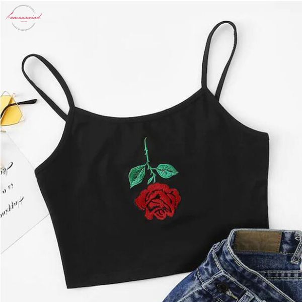crop women summer 2020 fashion rose embroidery women clothes streetwear sleeveless spaghetti strap cropped feminino, White
crop women summer 2020 fashion rose embroidery women clothes streetwear sleeveless spaghetti strap cropped feminino, White