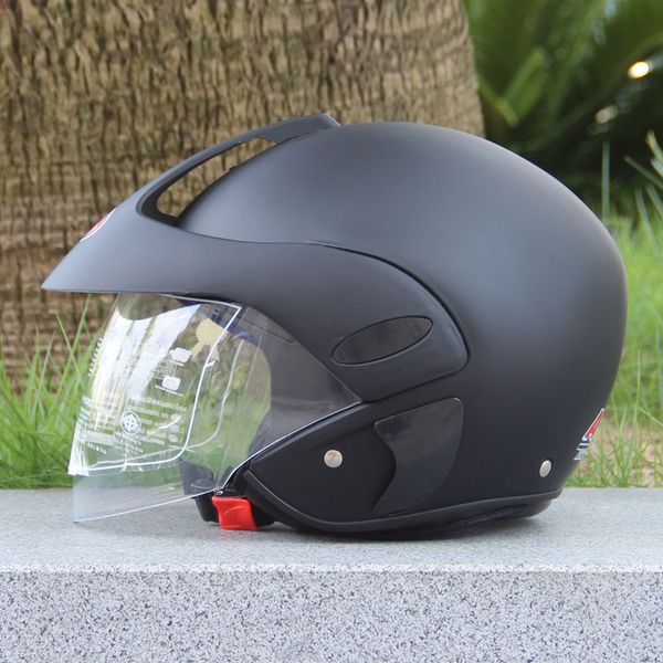 

motorcycle helmet men and women electric bicycle helmet, summer, autumn and winter semi - covered personality helmet