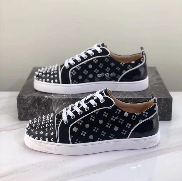 h910 2019 designer mens and womens red sole shoes new sports rivet printing bandage european and american casual shoes, Black
h910 2019 designer mens and womens red sole shoes new sports rivet printing bandage european and american casual shoes, Black