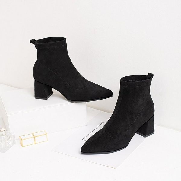 stretch socks boots ladies booties 2019 new autumn winter women net red thin boots high heel suede thick with women's, Black
stretch socks boots ladies booties 2019 new autumn winter women net red thin boots high heel suede thick with women's, Black