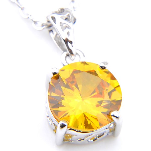 10 pcs/lot round fire yellow crystal zirconia gems women pendant for necklace for party holiday gift with chain ing, Silver
10 pcs/lot round fire yellow crystal zirconia gems women pendant for necklace for party holiday gift with chain ing, Silver