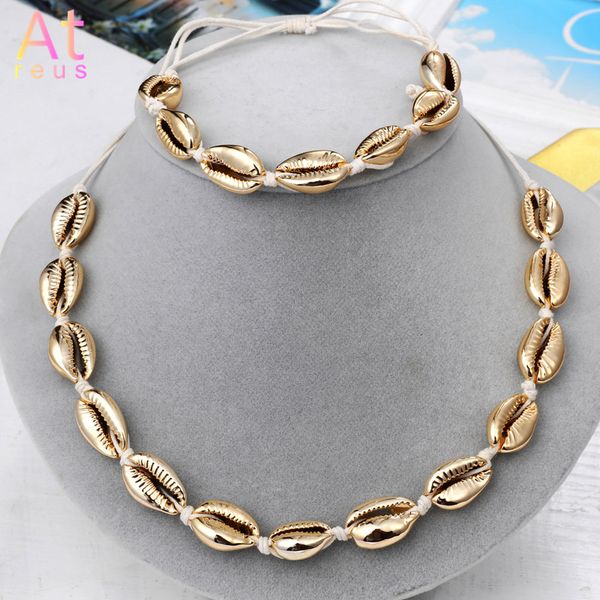 gold color bohemian puka shell jewelry set fashion harajuku choker necklace charm bracelet for women boho jewelry dropshipping, Silver
gold color bohemian puka shell jewelry set fashion harajuku choker necklace charm bracelet for women boho jewelry dropshipping, Silver