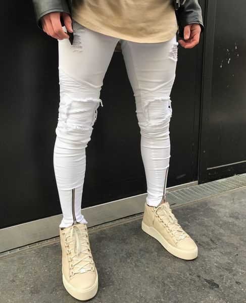 men's jeans mens destroyed hole knee denim party ripped white slim clothing plus size male pants, Blue
men's jeans mens destroyed hole knee denim party ripped white slim clothing plus size male pants, Blue