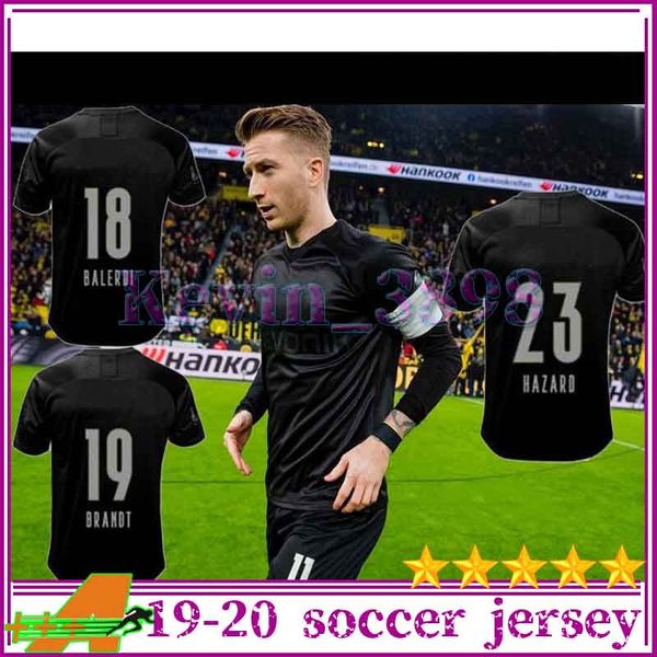 dort 110th anniversary blackout soccer jerseys 19/20 #11 reus #7 sancho #9 paco alcacer soccer shirts short sleeve football uniforms sale, Black;yellow
dort 110th anniversary blackout soccer jerseys 19/20 #11 reus #7 sancho #9 paco alcacer soccer shirts short sleeve football uniforms sale, Black;yellow