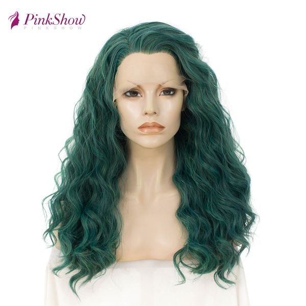 pinkshow dark green wigs deep wave lace front wig synthetic hair wigs for women heat resistant fiber, Black
pinkshow dark green wigs deep wave lace front wig synthetic hair wigs for women heat resistant fiber, Black