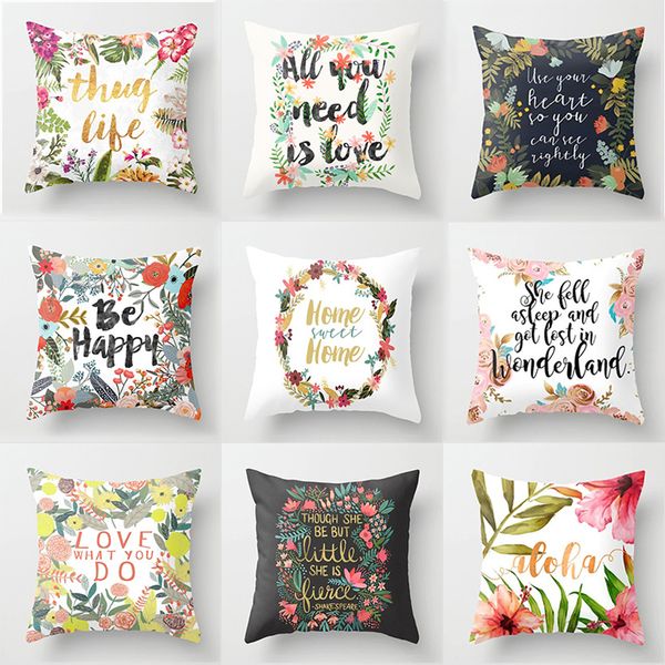pillow case sigle-sided polyester flower letter print cushion cover throw pillow nordic living room decoration for home
pillow case sigle-sided polyester flower letter print cushion cover throw pillow nordic living room decoration for home