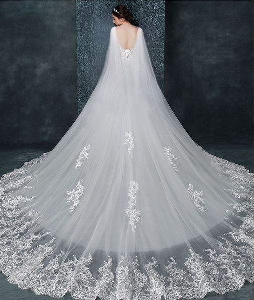 new designer bridal wedding shawl cloaks bolero cape lace jacket wraps white ivory shrug cathedral train 3m long veil
new designer bridal wedding shawl cloaks bolero cape lace jacket wraps white ivory shrug cathedral train 3m long veil