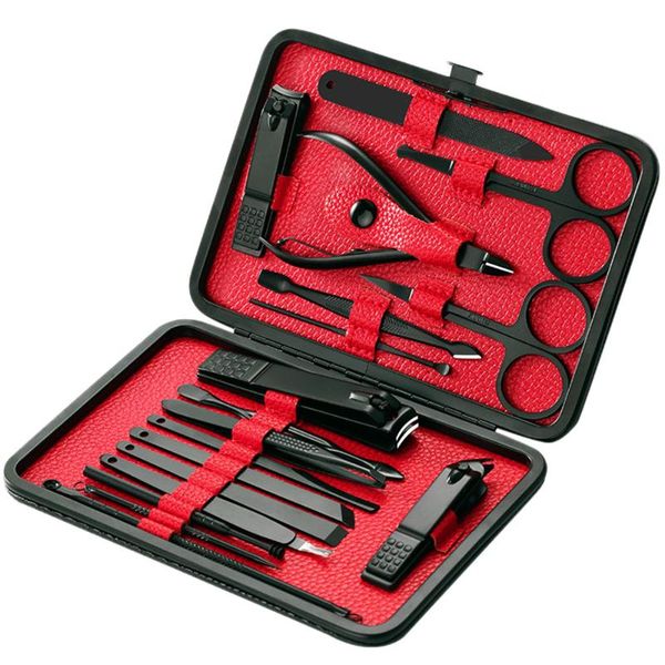 18pcs manicure set professional nail clipper kit utility pedicure scissors tweezer knife ear pick nails art tools sets with case
18pcs manicure set professional nail clipper kit utility pedicure scissors tweezer knife ear pick nails art tools sets with case