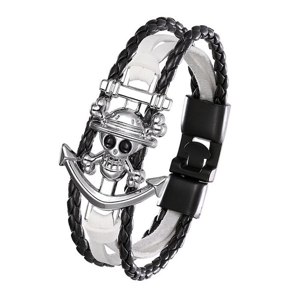 ylingnei beaded, strands fashion vintage hand-woven leather bracelet multilayer skull and men's gift, Black
ylingnei beaded, strands fashion vintage hand-woven leather bracelet multilayer skull and men's gift, Black