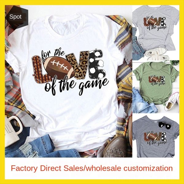 for the love of the game valentine's day women's short sleeve casual round collar t-shirt, White
for the love of the game valentine's day women's short sleeve casual round collar t-shirt, White