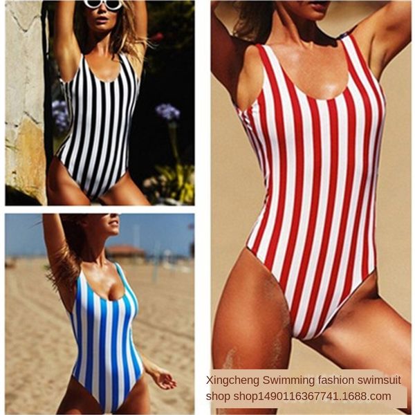 red and white vertical print one-piece red bikini swimsuit and white vertical print one-piece bikini swimsuit, White;black
red and white vertical print one-piece red bikini swimsuit and white vertical print one-piece bikini swimsuit, White;black