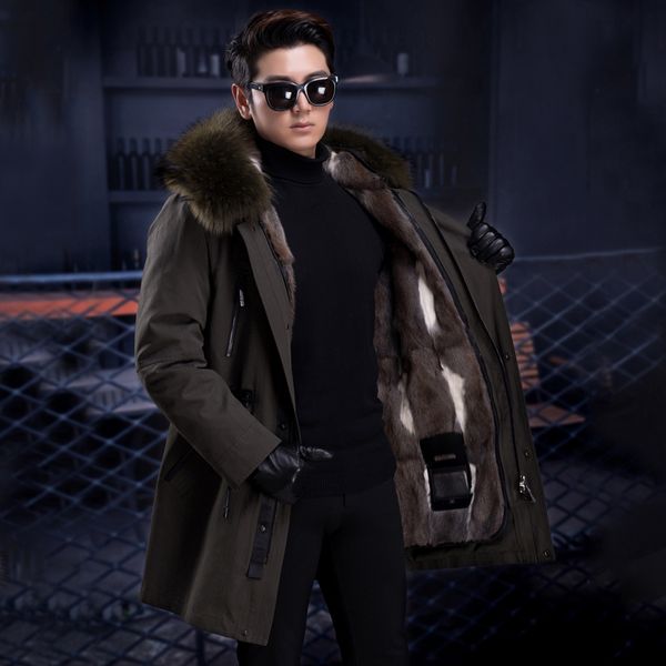 jkp new style to overcome men's long section to overcome the real fur liner fur leather jacket, Black
jkp new style to overcome men's long section to overcome the real fur liner fur leather jacket, Black
