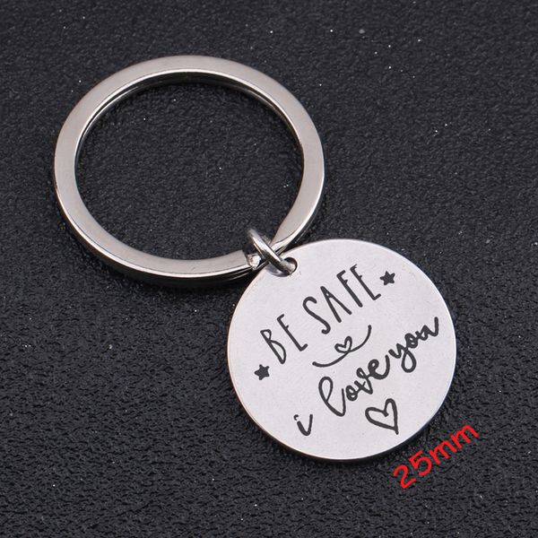 be safe i love you round keychain for lover couple husband wife keychain gift charm jewelry lover exclusive trendy tag, Silver
be safe i love you round keychain for lover couple husband wife keychain gift charm jewelry lover exclusive trendy tag, Silver