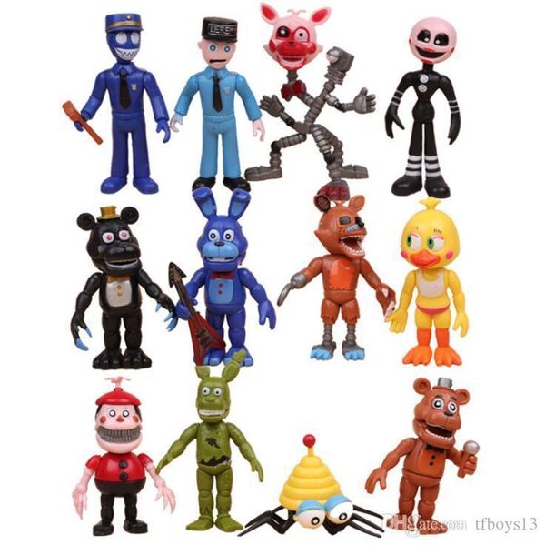 lxh gift 12pcs/set five nights at freddy's fnaf bonnie foxy freddy fazbear bear night at freddy toys action figure toys
lxh gift 12pcs/set five nights at freddy's fnaf bonnie foxy freddy fazbear bear night at freddy toys action figure toys