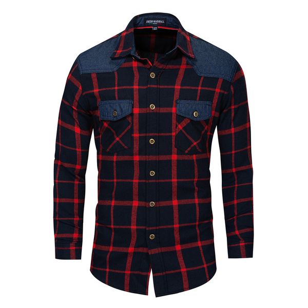 men's casual shirts 2021 spring summer autumn double button down pockets plaid shirt long sleeve patch male regular fit euro size xxxl, White;black
men's casual shirts 2021 spring summer autumn double button down pockets plaid shirt long sleeve patch male regular fit euro size xxxl, White;black