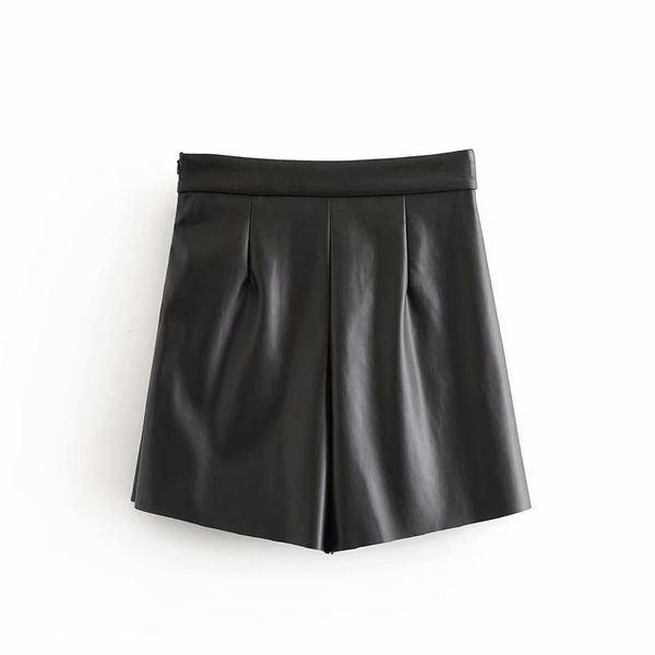 2019 new women high waist faux pu leather skater mini skirt solid color short summer spring mini skirt, Black
2019 new women high waist faux pu leather skater mini skirt solid color short summer spring mini skirt, Black