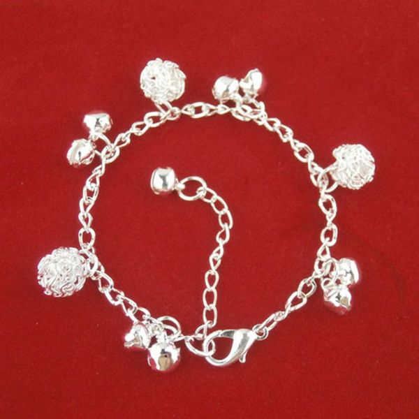 national style new bracelets bell alloy ball plating thick silver bracelet fashion stylish beautiful bracelet, Black
national style new bracelets bell alloy ball plating thick silver bracelet fashion stylish beautiful bracelet, Black