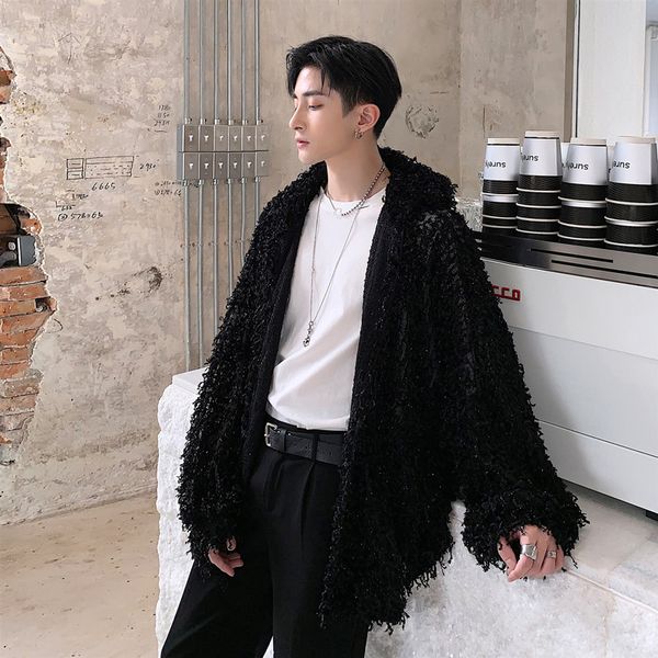 men streetwear hip hop gothic black cloak cardigan hair tassel loose casual hooded jacket male women coat outerwear, Black;brown
men streetwear hip hop gothic black cloak cardigan hair tassel loose casual hooded jacket male women coat outerwear, Black;brown