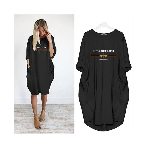 women casual skirts womens solid color skirt letter and bee print dress loose version 2020 new fashion style summer selling, Black;gray
women casual skirts womens solid color skirt letter and bee print dress loose version 2020 new fashion style summer selling, Black;gray