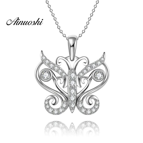 ainuoshi luxury 925 sterling silver pendant necklace for women hallow butterfly lady long chain necklace wedding collar de plata y200107
ainuoshi luxury 925 sterling silver pendant necklace for women hallow butterfly lady long chain necklace wedding collar de plata y200107