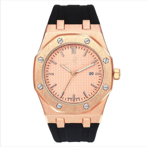 fashion mens womens luxe watches 41mm rubber strap sapphire stainless steel quartz movement male watch casual sport wristwatches 19, Slivery;brown
fashion mens womens luxe watches 41mm rubber strap sapphire stainless steel quartz movement male watch casual sport wristwatches 19, Slivery;brown