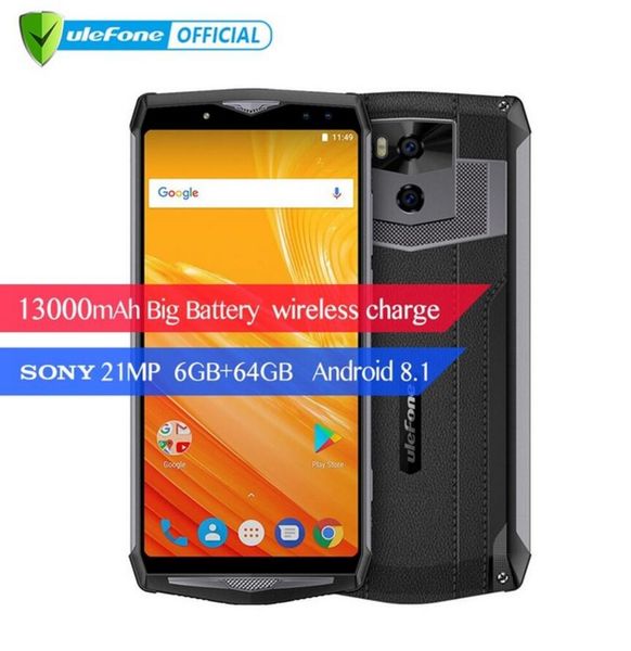 Ulefone power 5 13000mah 4g martphone 6 0 quot fhd mtk6763 octa core android 8 1 6gb 64gb 21mp wirele charger fingprint face id 
Ulefone power 5 13000mah 4g martphone 6 0 quot fhd mtk6763 octa core android 8 1 6gb 64gb 21mp wirele charger fingprint face id
