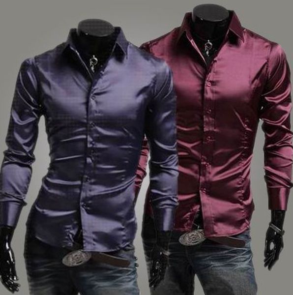 mens glossy asual bright silk shirts spring autumn male shirts long sleeve slim fit dress shirts, White;black
mens glossy asual bright silk shirts spring autumn male shirts long sleeve slim fit dress shirts, White;black