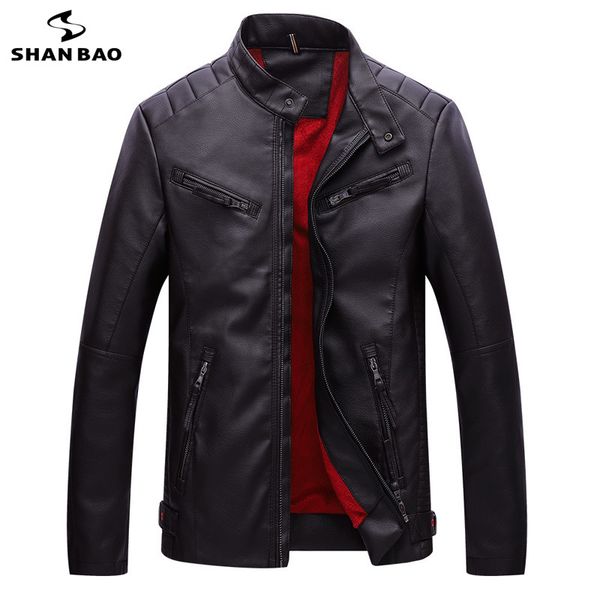 shanbao collar button men's fashion casual leather jacket 2019 spring new style high quality motorcycle black jacket
shanbao collar button men's fashion casual leather jacket 2019 spring new style high quality motorcycle black jacket