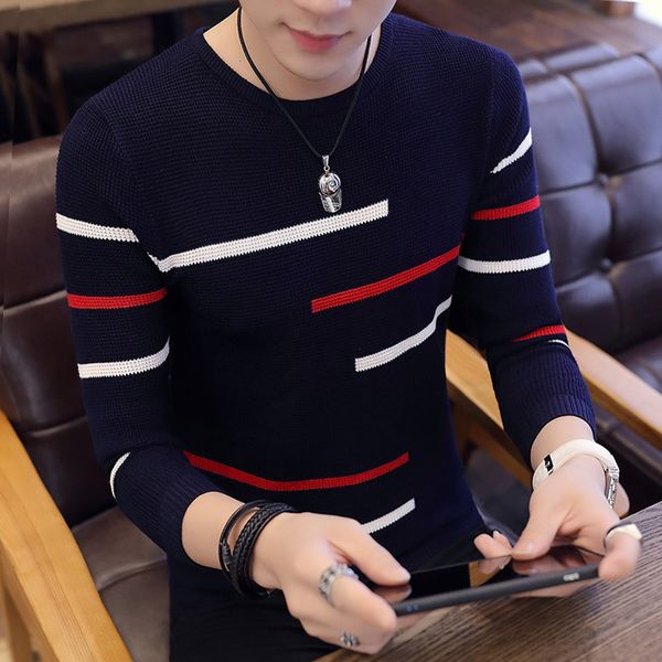laamei autumn winter casual men's sweater o-neck striped slim fit knittwear mens sweaters pullovers pullover men pull homme, White;black
laamei autumn winter casual men's sweater o-neck striped slim fit knittwear mens sweaters pullovers pullover men pull homme, White;black
