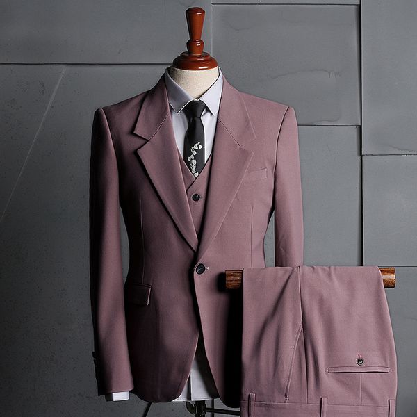 men's shawl lapel 3-pieces business suit slim fit one button pink wedding suits for men dress suit blazer jacket pants tux vest, White;black
men's shawl lapel 3-pieces business suit slim fit one button pink wedding suits for men dress suit blazer jacket pants tux vest, White;black