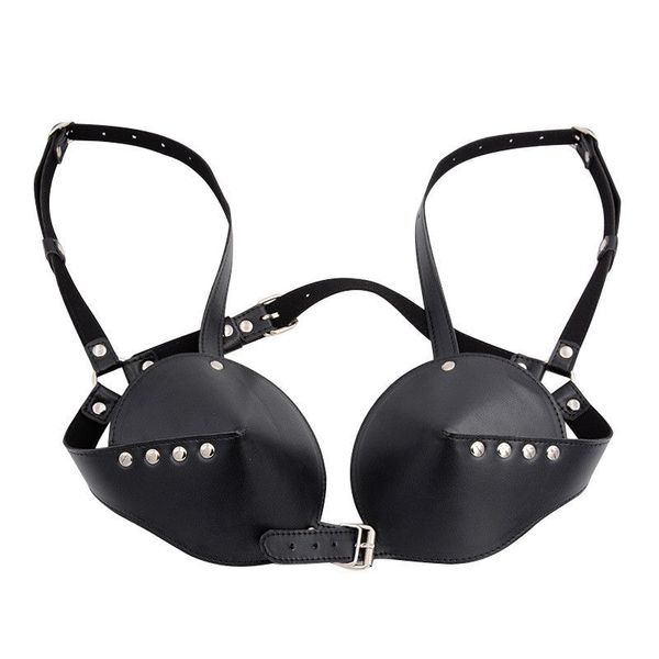 women breast bullet leather adjustable bra buckled #r46 pu harness body dcpjm