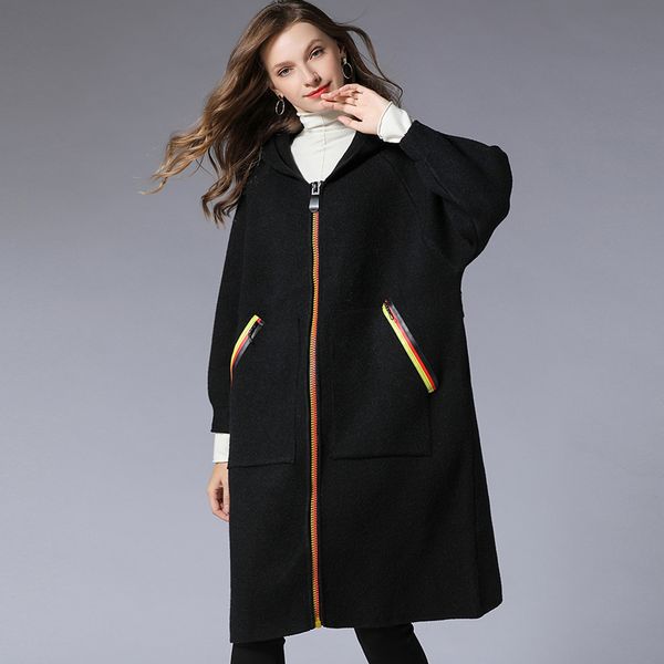 women hooded trench coat wool blends plus size 2019 spring lady oversized letter print black warm outwear coats female outwears
women hooded trench coat wool blends plus size 2019 spring lady oversized letter print black warm outwear coats female outwears