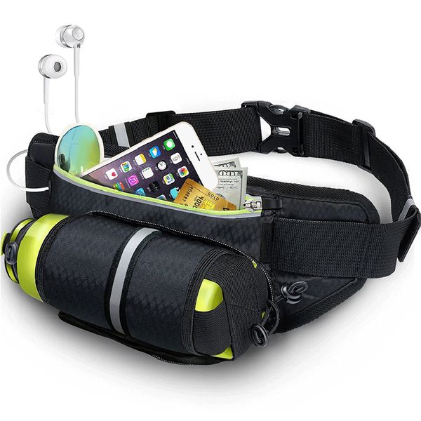 black waist pack bags with water bottle holder waterproof running belt for men women reflective bottle gym bag pack for hiking
black waist pack bags with water bottle holder waterproof running belt for men women reflective bottle gym bag pack for hiking