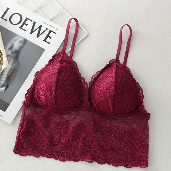 women push up bra lace camis wireless seamless padded bras embroidered tube top, Black;white
women push up bra lace camis wireless seamless padded bras embroidered tube top, Black;white