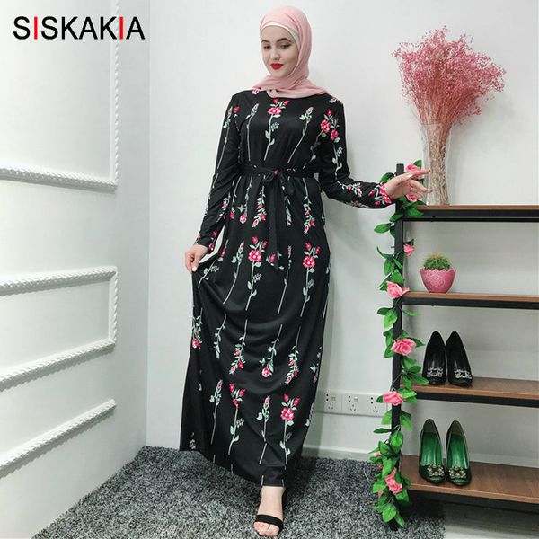 siskakia elegant black long dress muslim casual ramadan clothes rose printing maxi dresses casual round neck long sleeve 2019, Black;gray
siskakia elegant black long dress muslim casual ramadan clothes rose printing maxi dresses casual round neck long sleeve 2019, Black;gray