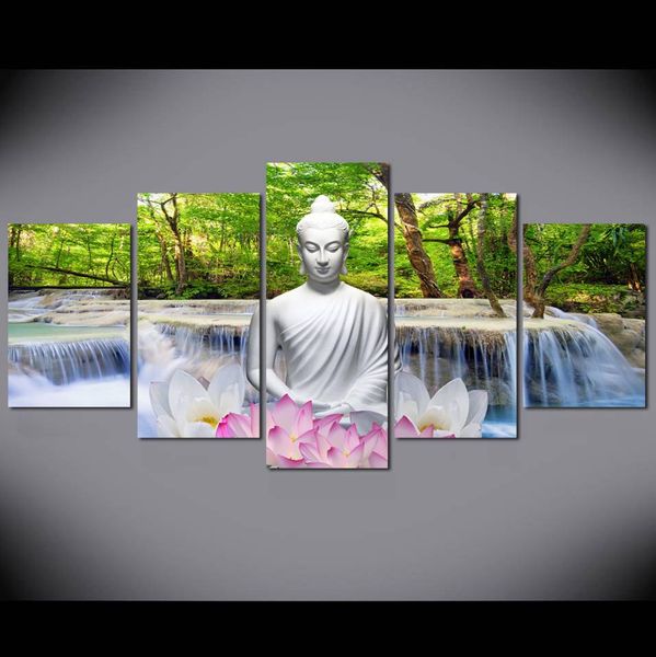 5 pieces canvas print modern fashion wall art the lotus buddha landscape for home decoration choose size:3( no frame )
5 pieces canvas print modern fashion wall art the lotus buddha landscape for home decoration choose size:3( no frame )