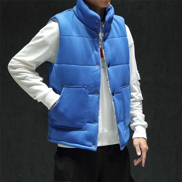 winter new cotton vest men's warm thick fashion solid color casual stand collar vest man streetwear wild gilet large size m-5xl, Black;white
winter new cotton vest men's warm thick fashion solid color casual stand collar vest man streetwear wild gilet large size m-5xl, Black;white