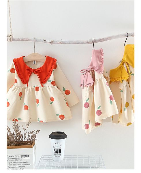 baby girls clothes princess dress long sleeve triangle collar polka dots design baby kids spring clothing dress, Red;yellow
baby girls clothes princess dress long sleeve triangle collar polka dots design baby kids spring clothing dress, Red;yellow