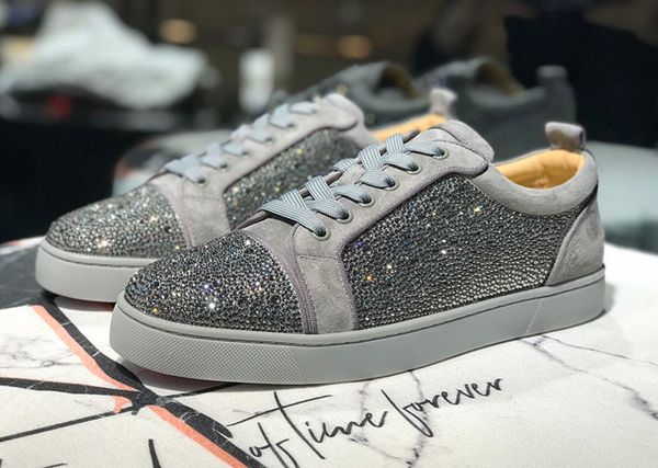 fashion men women designer sports low red bottom casual flats shoes party strass rhinestone crystal leisure sneakers discount with box, Black
fashion men women designer sports low red bottom casual flats shoes party strass rhinestone crystal leisure sneakers discount with box, Black